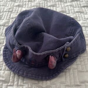 Purple / Blue Hat with Horn Accents Boutique Made